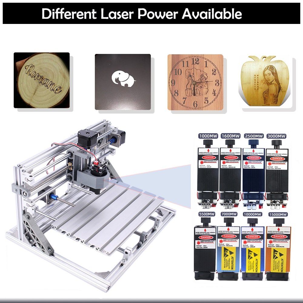CNC Router 3018 GRBL Control Mini Laser Engraving Machine 1W 5.5W 10W 15W Laser Diodo Offline Controller - Image 3