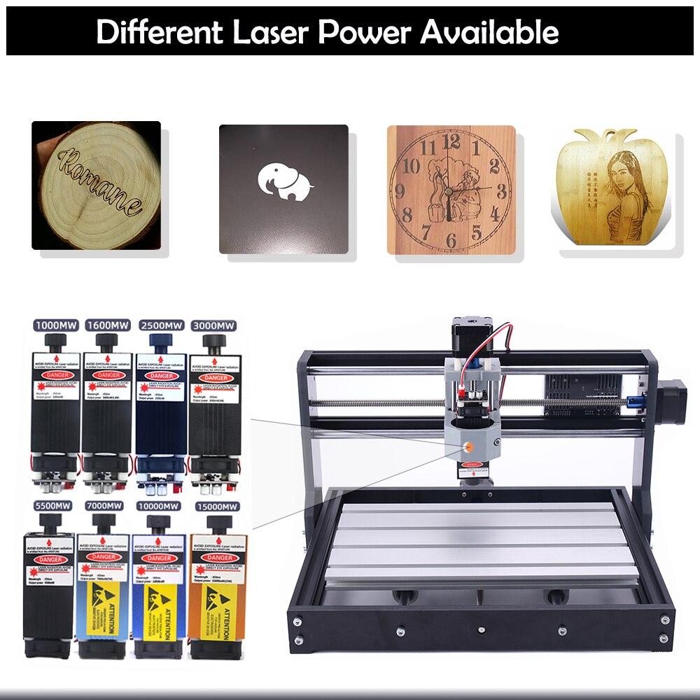 CNC Router 3018 Pro Max 15W 10W 5.5W PWM TTL Wood Laser Engraving Machine GRBL ER11 Collect - Image 4