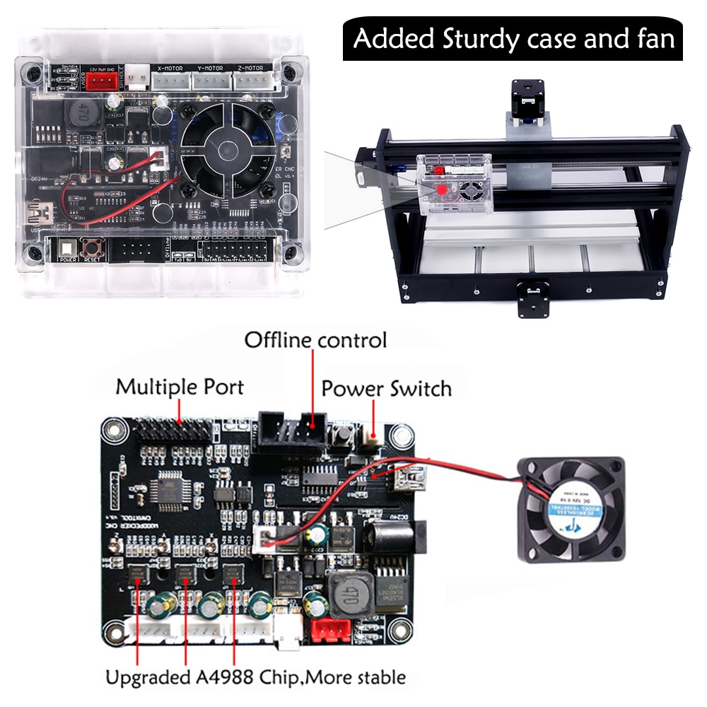 CNC Router Laser Engraving Machine DIY 3018 Pro Engraver GRBL1.1 Offline Control 1000mW 2500mW 5500mW 7W 10W 15W Module - Image 3