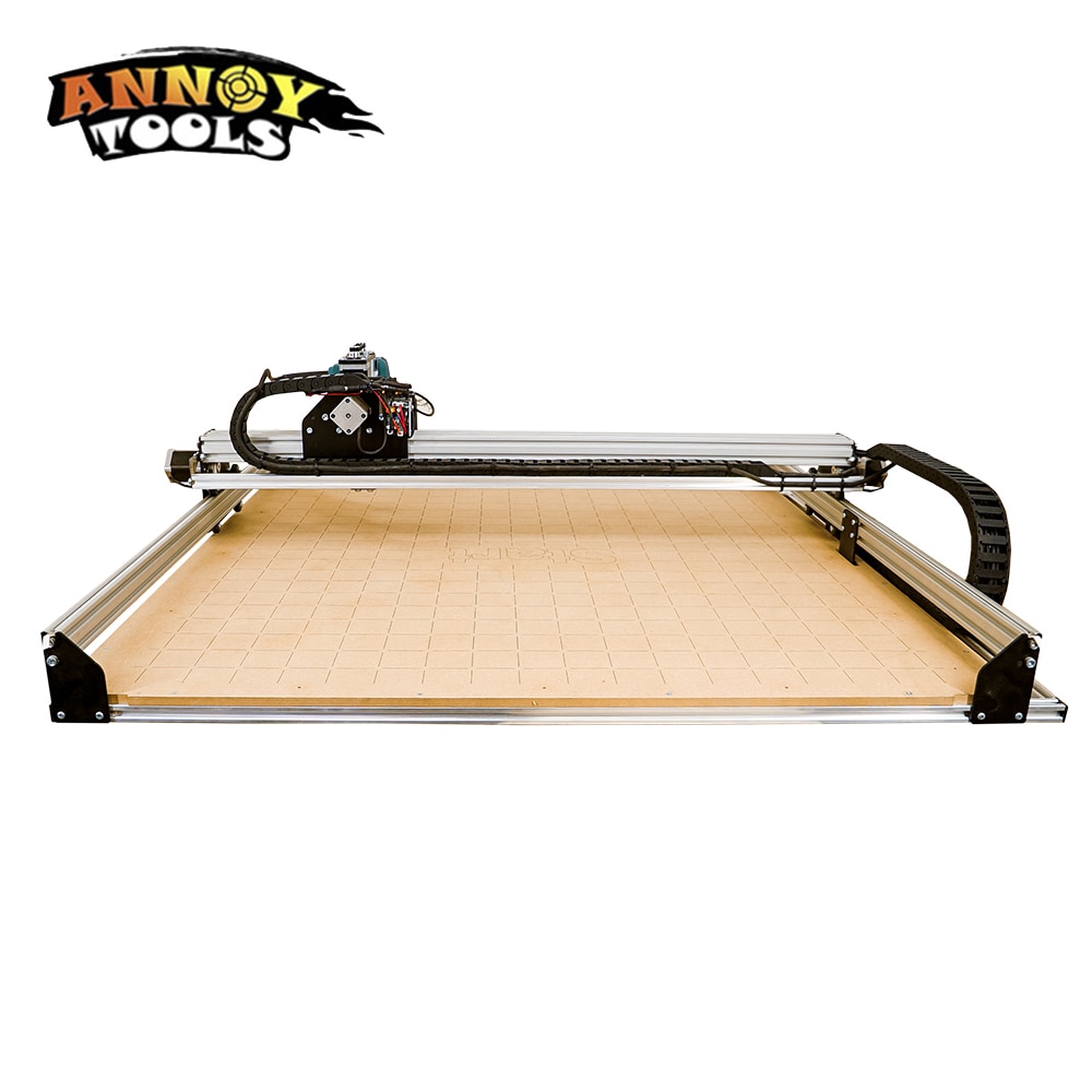 CNCWood Router 15W 1000*1000mm Working Area Laser Cutter With 700W Trimming Machine Full assemble shipping