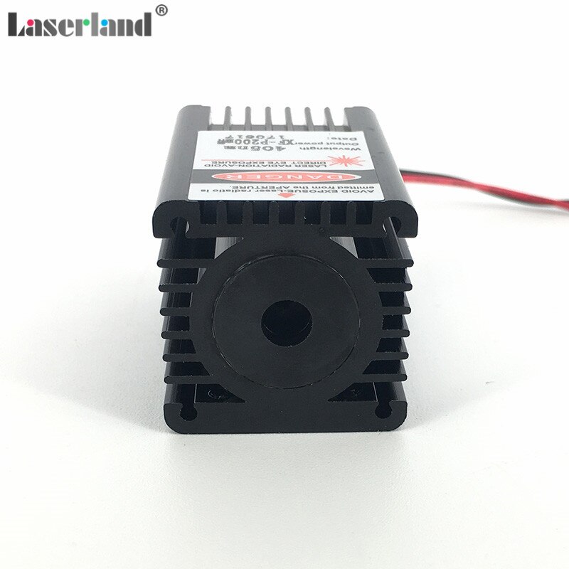 CW 200mW Blue Violet Purple 405nm Laser Diode Module 12VDC TTL for Stage Lighting - Image 2
