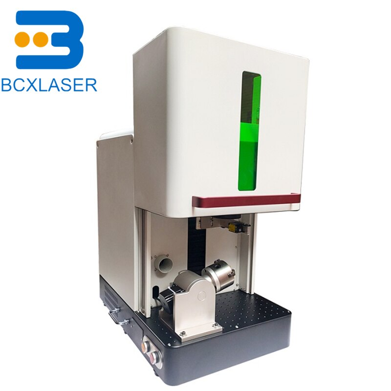 China BCXlaser Raycus/JPT Mopa Color Enclosed Fiber Laser Marker/Marking/Engraving Machine 20W 30W 50W with Cover - Image 3