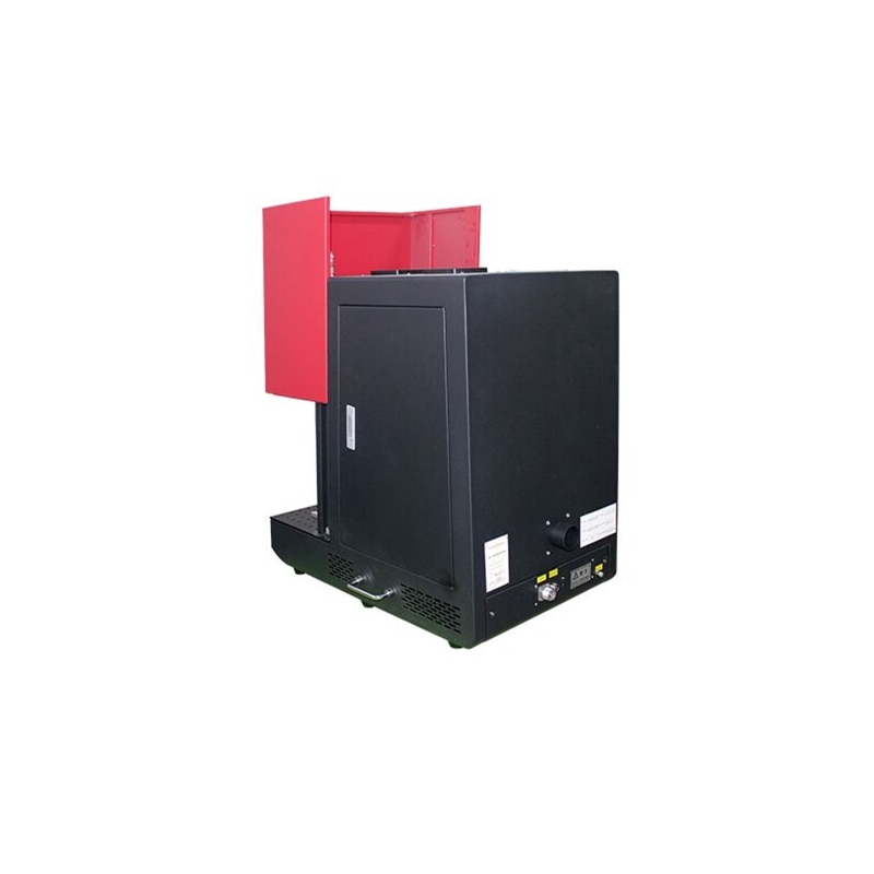 Closed Fiber Laser Nameplate Marking Machine Raycus For Metal Iron Stainless Steel Gold Silver With Electrical Lift Function