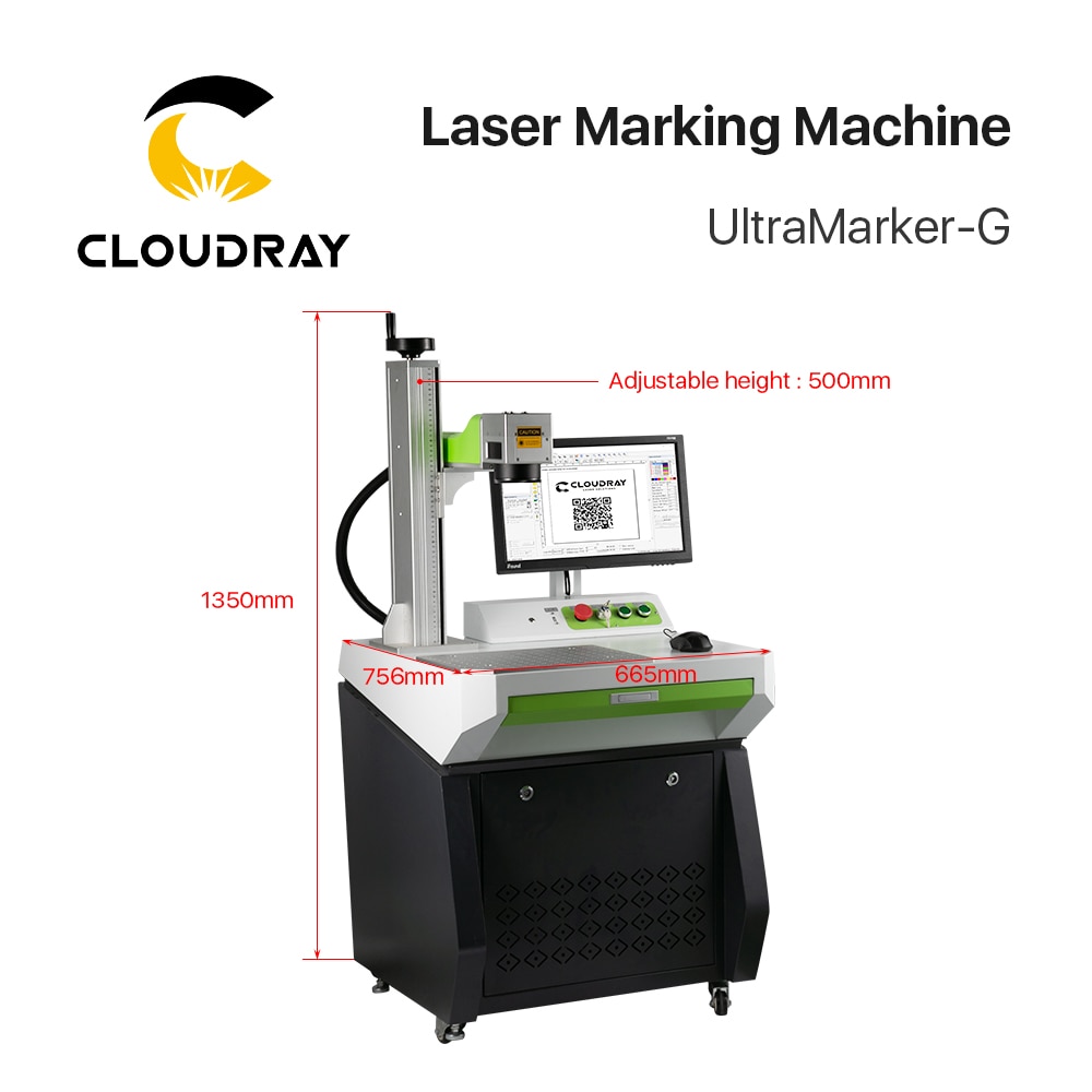 Cloudray 1064nm Auto Focus Manual Focus Fiber Laser Marking Machine 20W 30W 50W Raycus UltraMarker for DIY Gold Silver Metal - Image 2