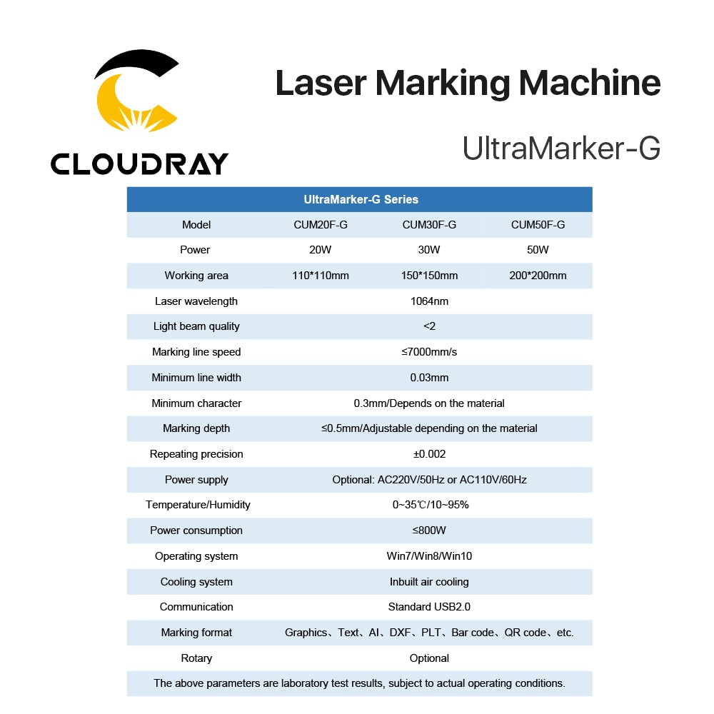 Cloudray 1064nm Auto Focus Manual Focus Fiber Laser Marking Machine 20W 30W 50W Raycus UltraMarker for DIY Gold Silver Metal - Image 4