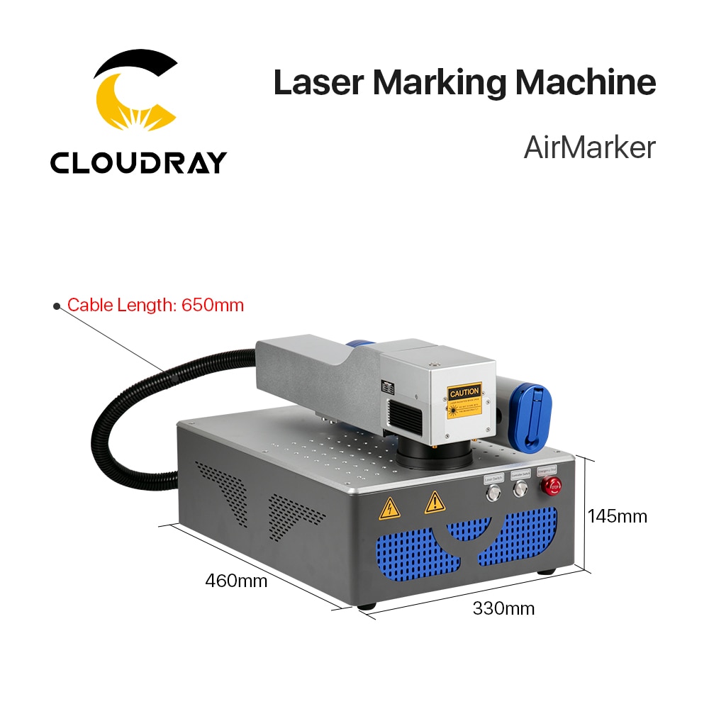 Cloudray 1064nm Laser Marking Machine Raycus 20W 30W Foldable Fiber Machine 50*50-200*200 Woring Area for DIY Marking Metal Gift - Image 2