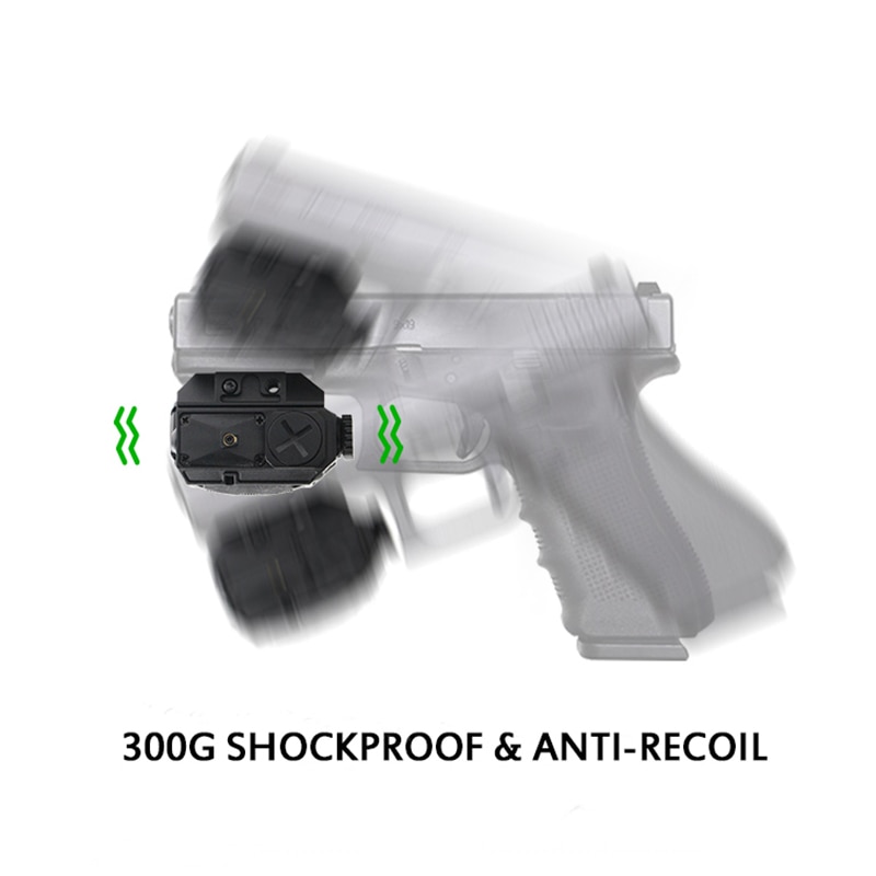 Compact Tactical LED lanterna tática pistola Aluminum Green Mira Laser for Railed Pistol Self Defense - Image 4