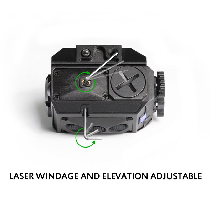 Compact Tactical LED lanterna tática pistola Aluminum Green Mira Laser for Railed Pistol Self Defense - Image 5