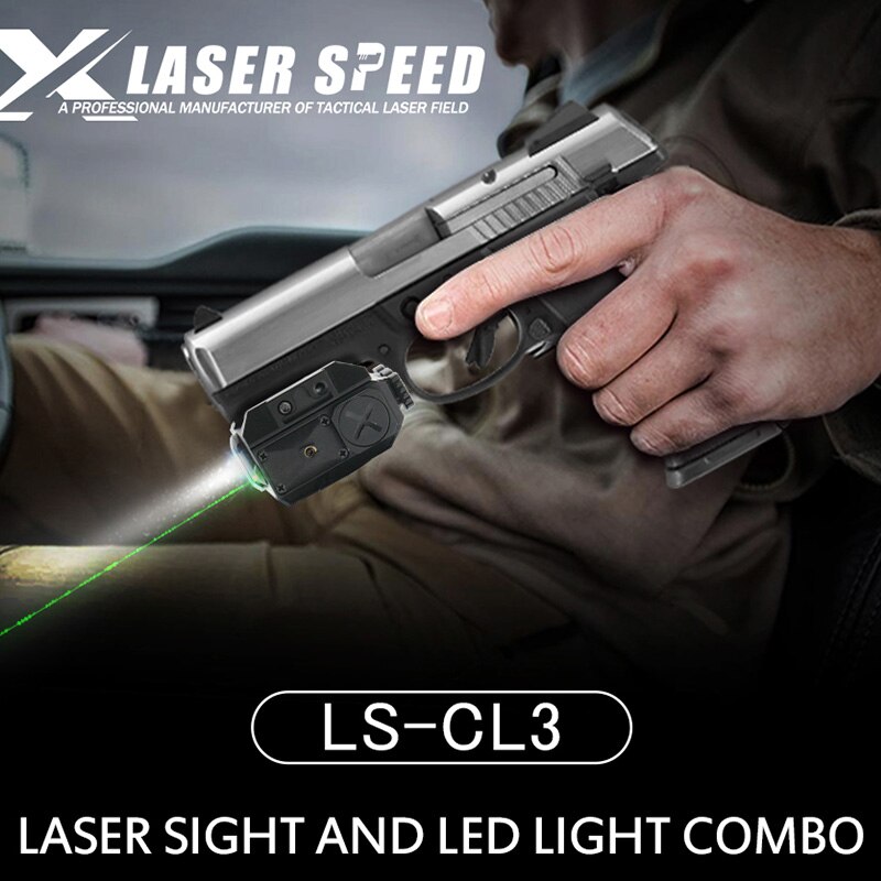 Compact Tactical Weapon Light and militar mira laser para pistola armas de defesa Combo Pistol Green Laser Sight - Image 2