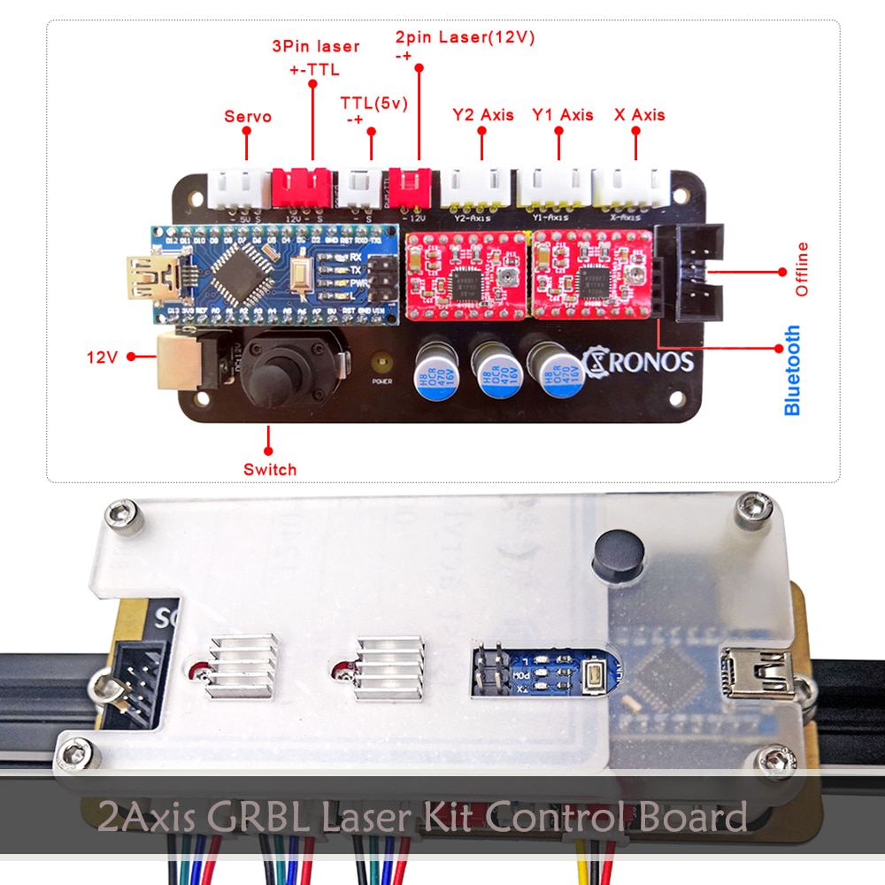 DIY 15W Laser Engraving Machine 3040 CNC Laser Engraver 15000mW Cutting Tool - Image 2