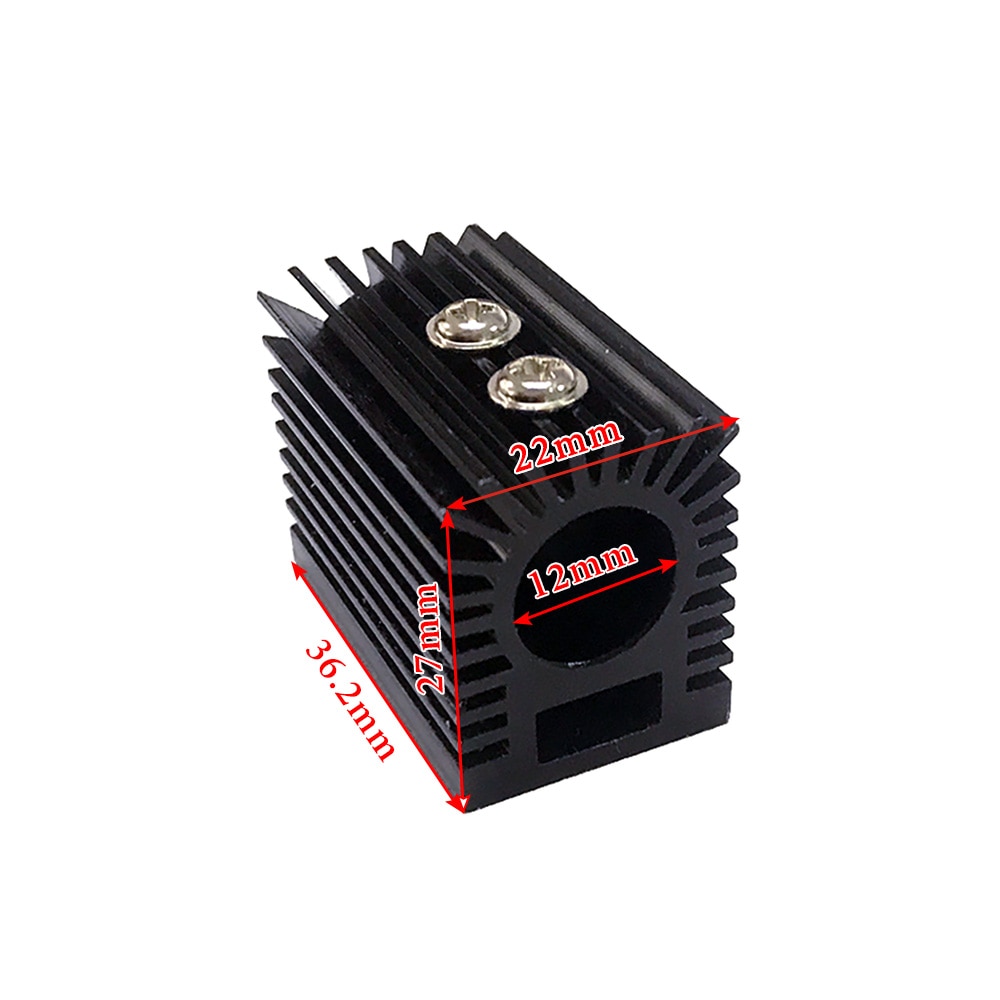 DIY 650nm 5mW red dot / line / cross laser module head glass lens adjustable focus laser positioning with heat sink - Image 4