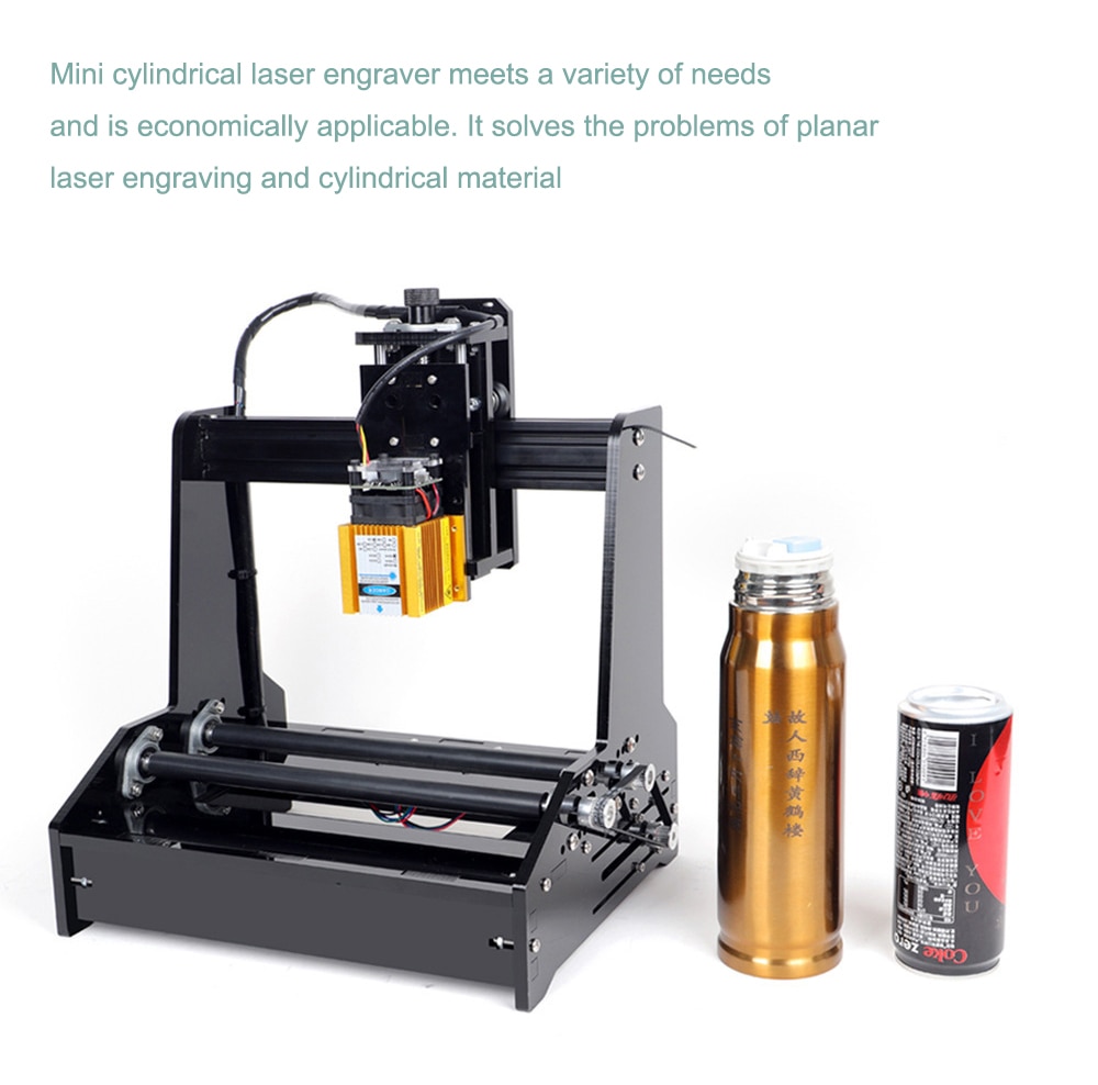 DIY Cylindrical CNC Laser Engraving Machine For Cylinder Bottle Can With 15W Module can work for Stainless Steel - Image 2