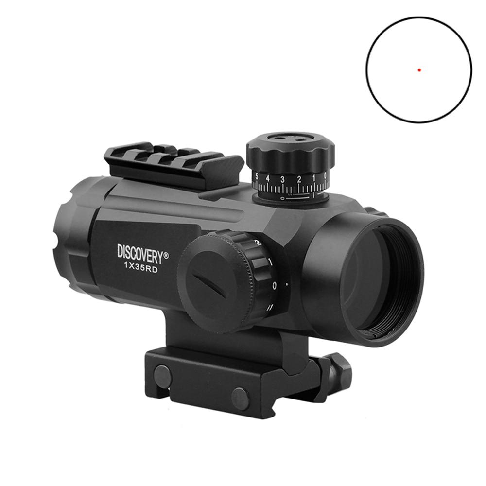 Discovery Red Dot 1X35 4 Kinds of Dots 11 Gears in Red and Green with Rail High Quality for PCP Air Gun - Image 4