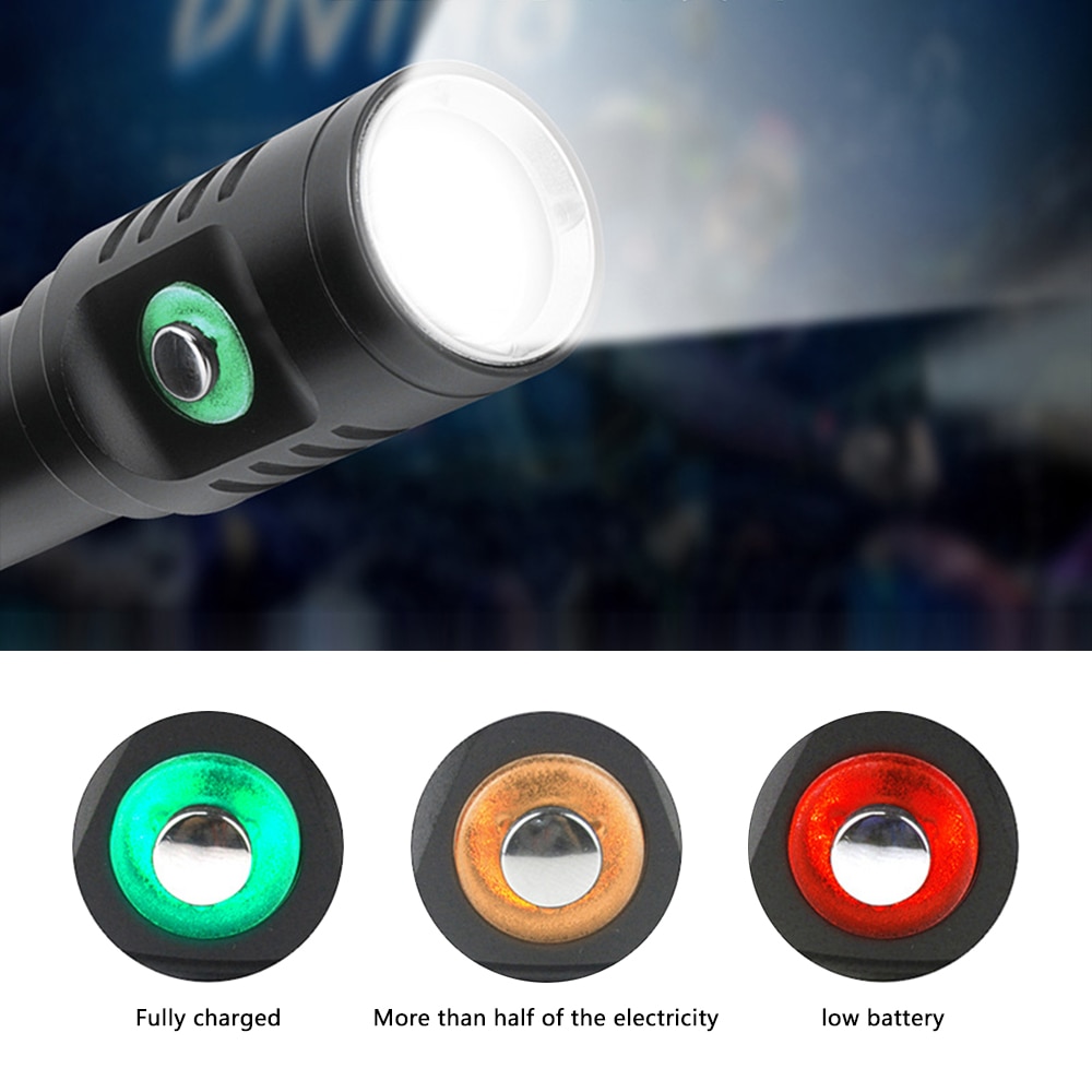 Diving professional flashlight glare L2 lamp beads diving depth 80M IPX8 waterproof level with charger battery - Image 2