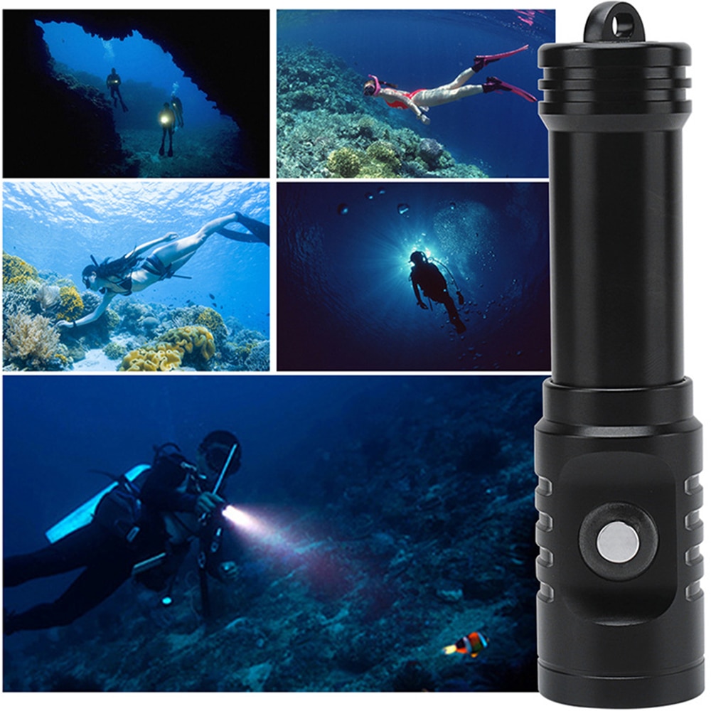 Diving professional flashlight glare L2 lamp beads diving depth 80M IPX8 waterproof level with charger battery - Image 5