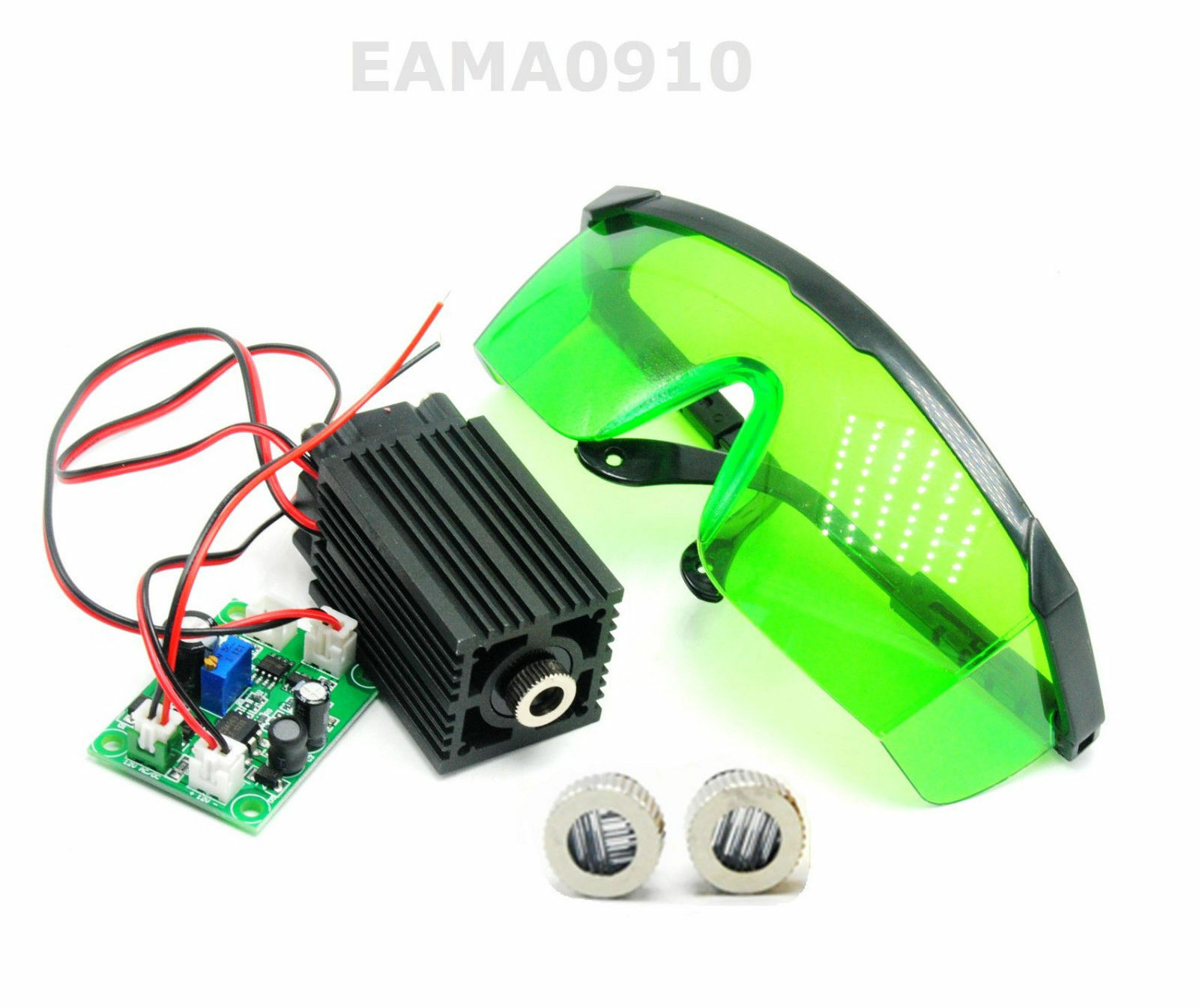 Dot 405nm 100mW Blue/violet Laser Module TTL w/ Line&Cross Caps 405nm Goggles