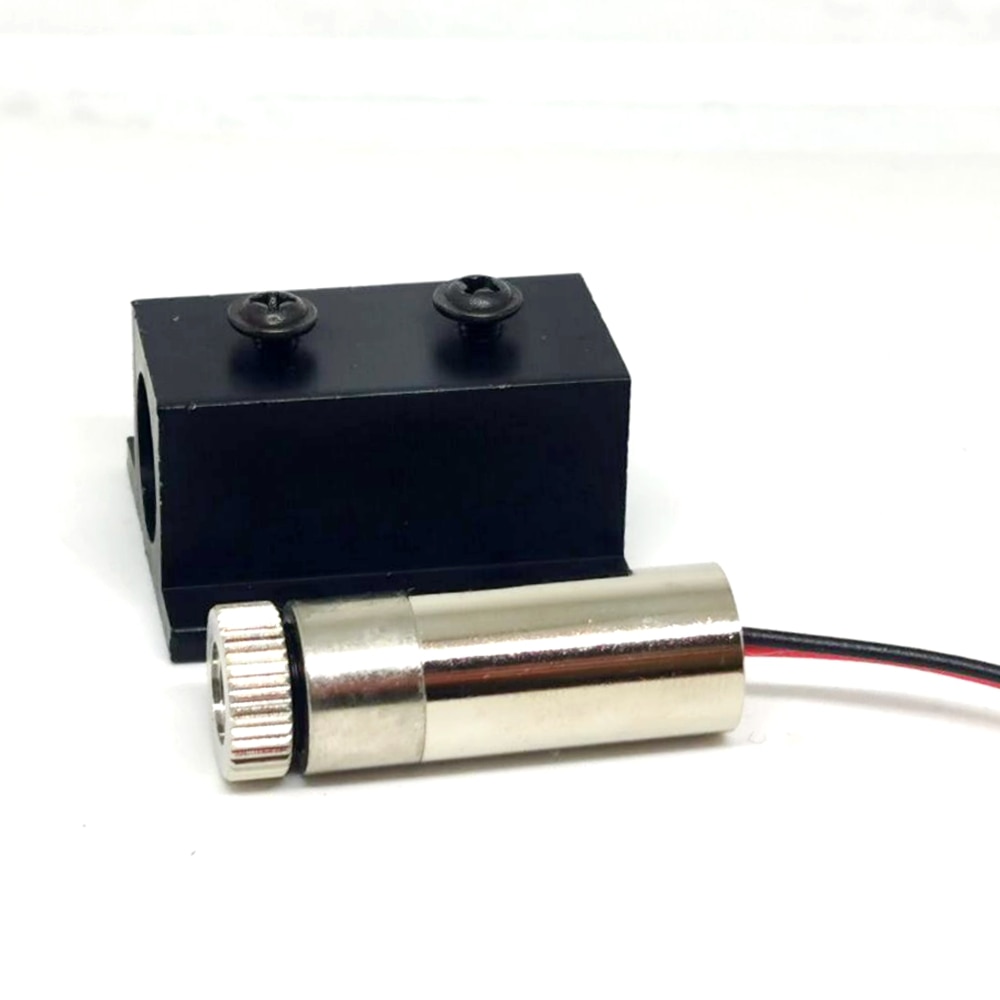 Dot Line Cross Red Lights 650nm 10mw Laser Diode Module 12x30mm Focusable Point Head 3V-5V w Heatsink Holder