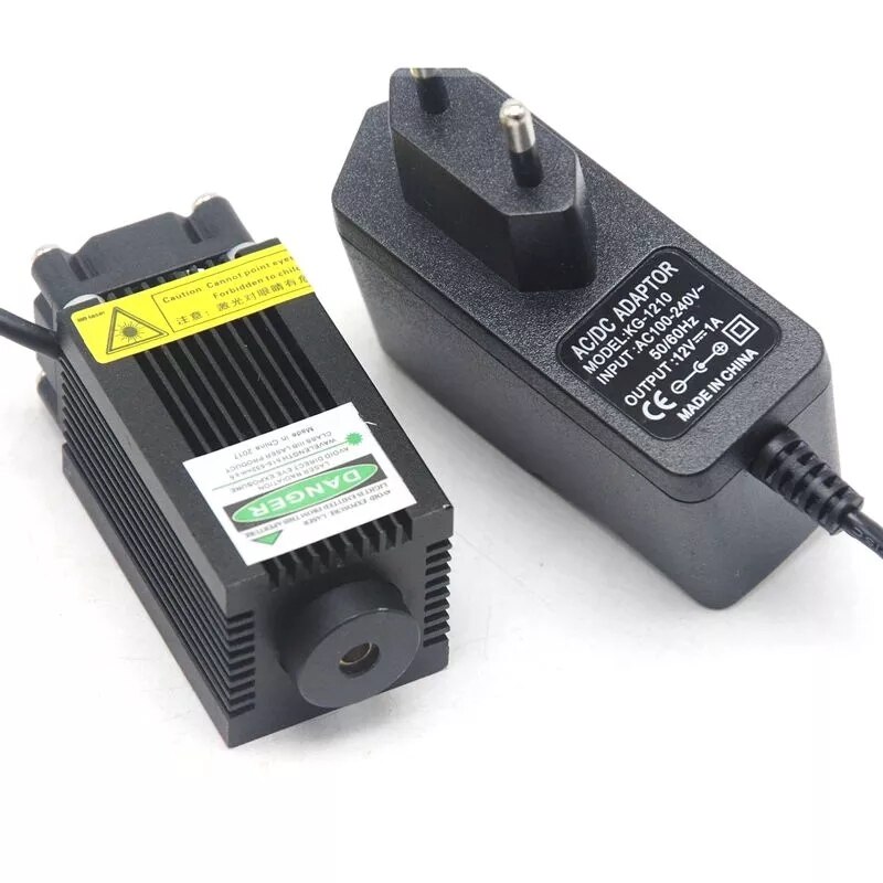 Dot Powerful 200mW 405nm Violet Blue Laser Diode Module Lights w/ 12V Adapter 33x55mm - Image 3