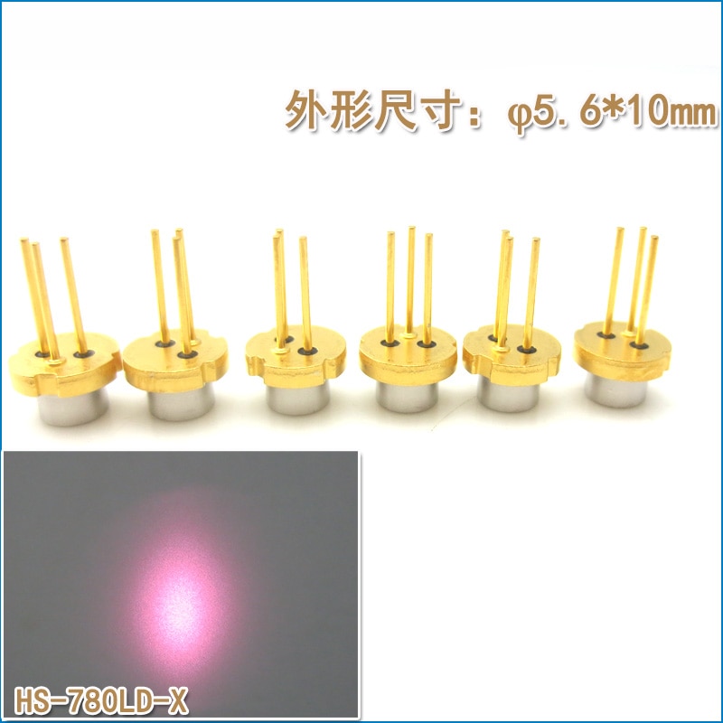 Fast Free Ship 5pcs/lot Laser Diode laser Tube Infrared LD Original and New 5.6*10mm 780nm 10mw Laser Diode - Image 2