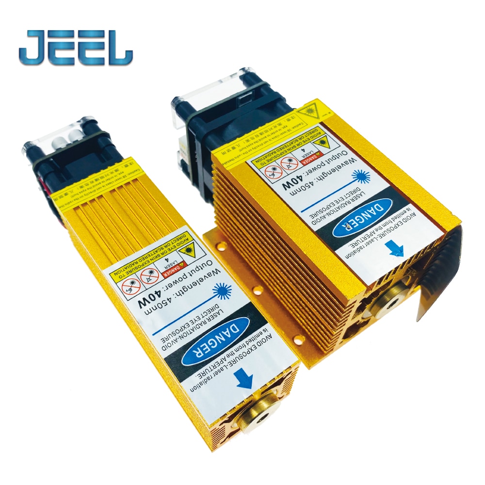 Fixed Focus 40W Laser Module 450nm Golden Laser Head TTL/PWM Module for CNC Laser Engraver Wood Cutting Tool