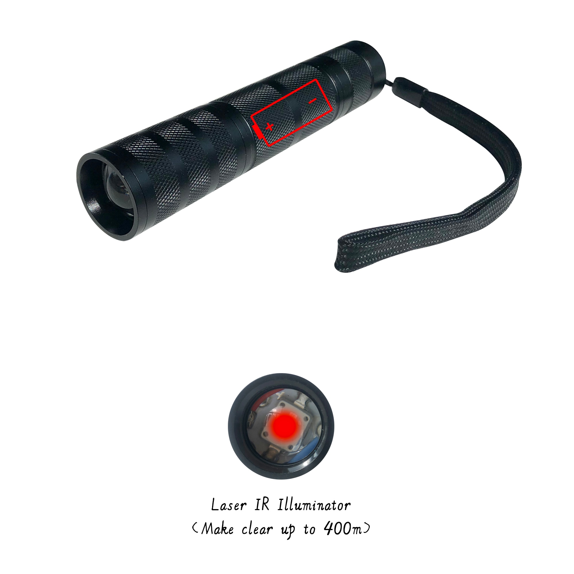 Flashlight hunting light 850nm Infrared IR Flashlight Night Vision Light Assistance Illuminator - View Distance Laser 400meter