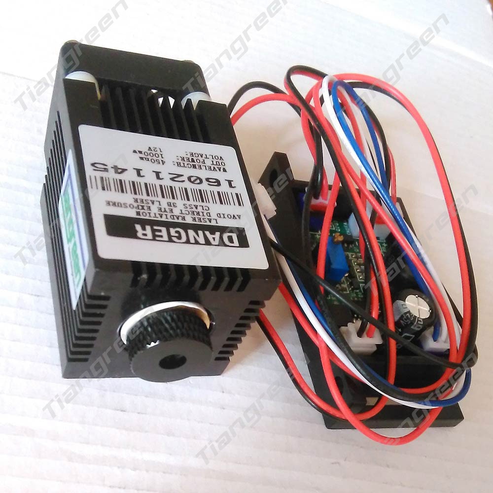 Focus Mini 1W 445nm Blue Laser Module 1000mW Engraving Laser Diode Lens