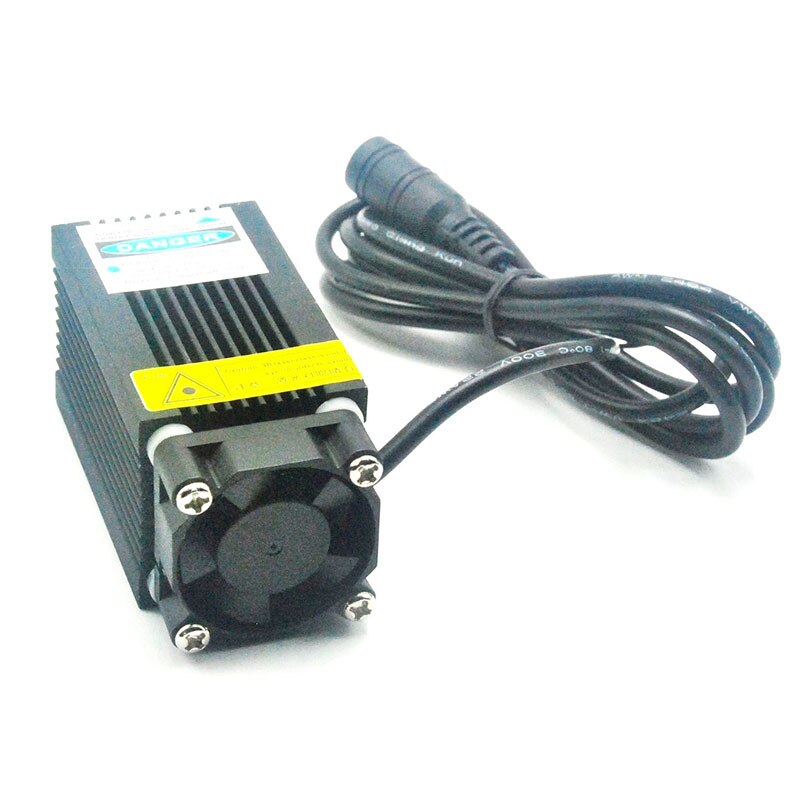 Focusable 405nm 300mw Purple - Violet Blue Dot Laser Diode Module 33mm*50mm w Cooling Fan & 12V Adapter - Image 4