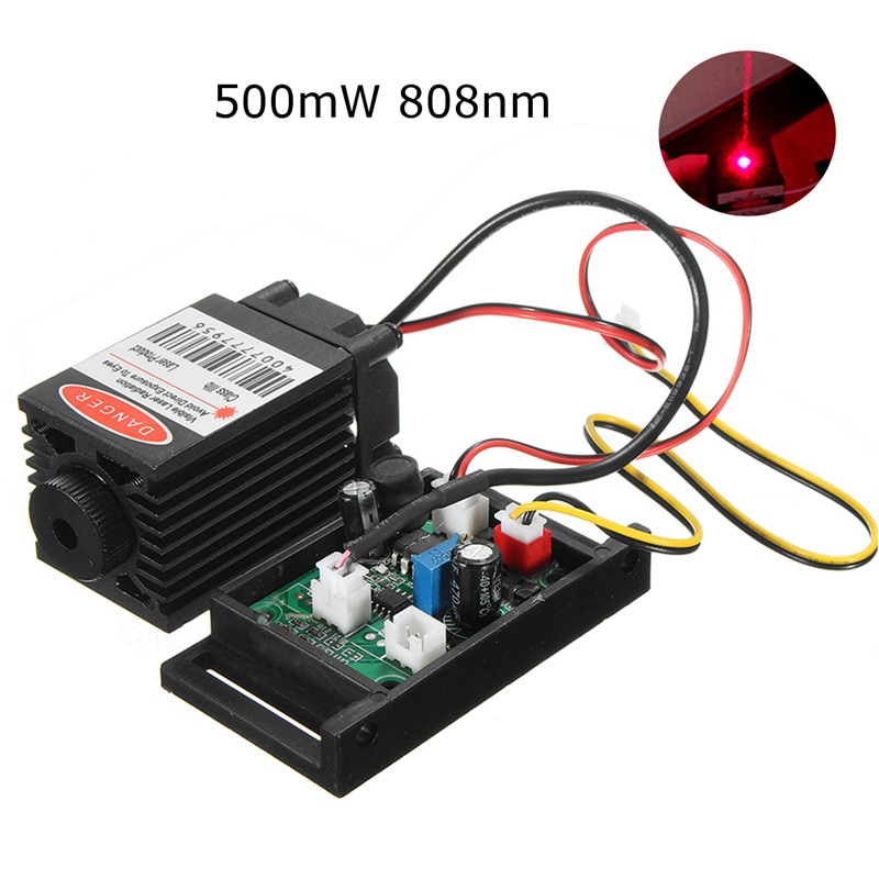 Focusable 500mw 808nm Infrared IR Laser Diode Dot Module 12V TTL Fan Cooling Laser Module For CNC Engraving Machine