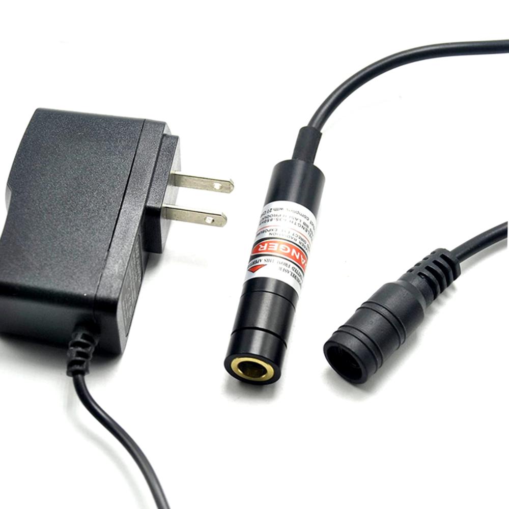 Focusable 635nm 5wm-10mw Orange-Red 12x55mm Laser Diode Module with AC Adapter & Heatsink - Image 4