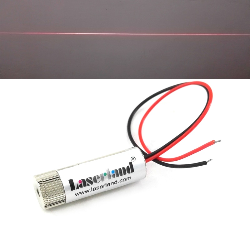 Focusable 650nm 5mW Red Laser Diode Module High Quality Line 3-5VDC 110 degree Cylinder Glass Lens