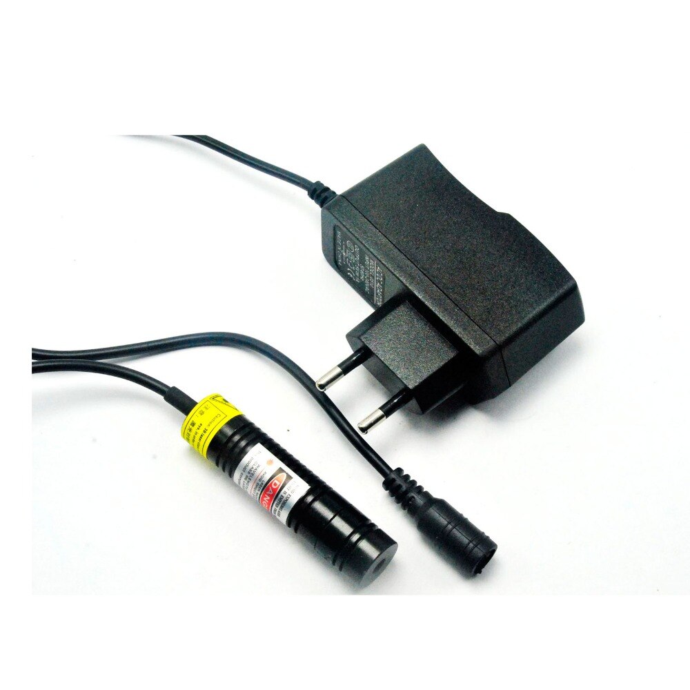 Focusable 780nm 100mW IR Infrared Line Laser Diode Module 16x68mm with K9 Glass Lens and US/EU/UK/AU 5V 1A Adapter