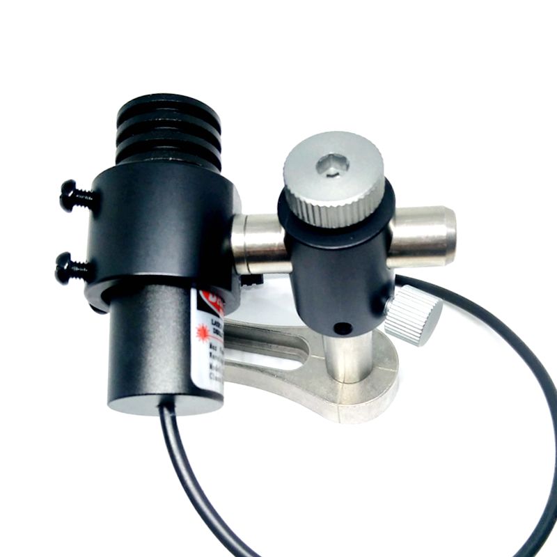 Focusable 850nm 100mW IR Infrared Laser Diode Dot Module 22x60mm 5V AC Adapter Two Axis Mount Holder