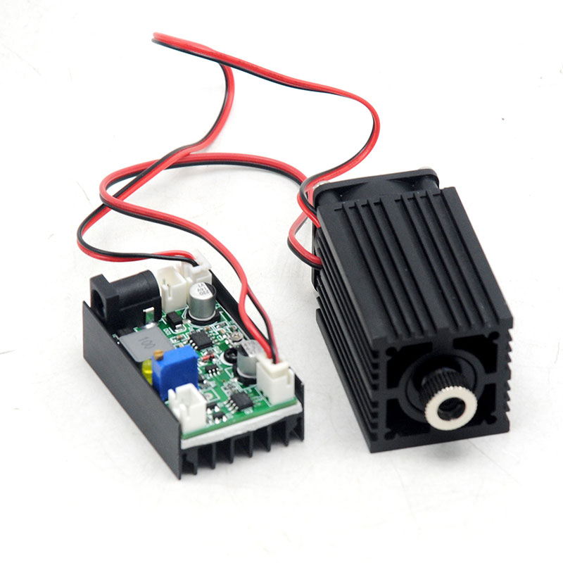 Focusable 850nm 1W 1000mw IR Infrared Diode Laser Adjusted Dot Module Long time working 3350mm 12V w/ Fan Cooling TTL Modulation
