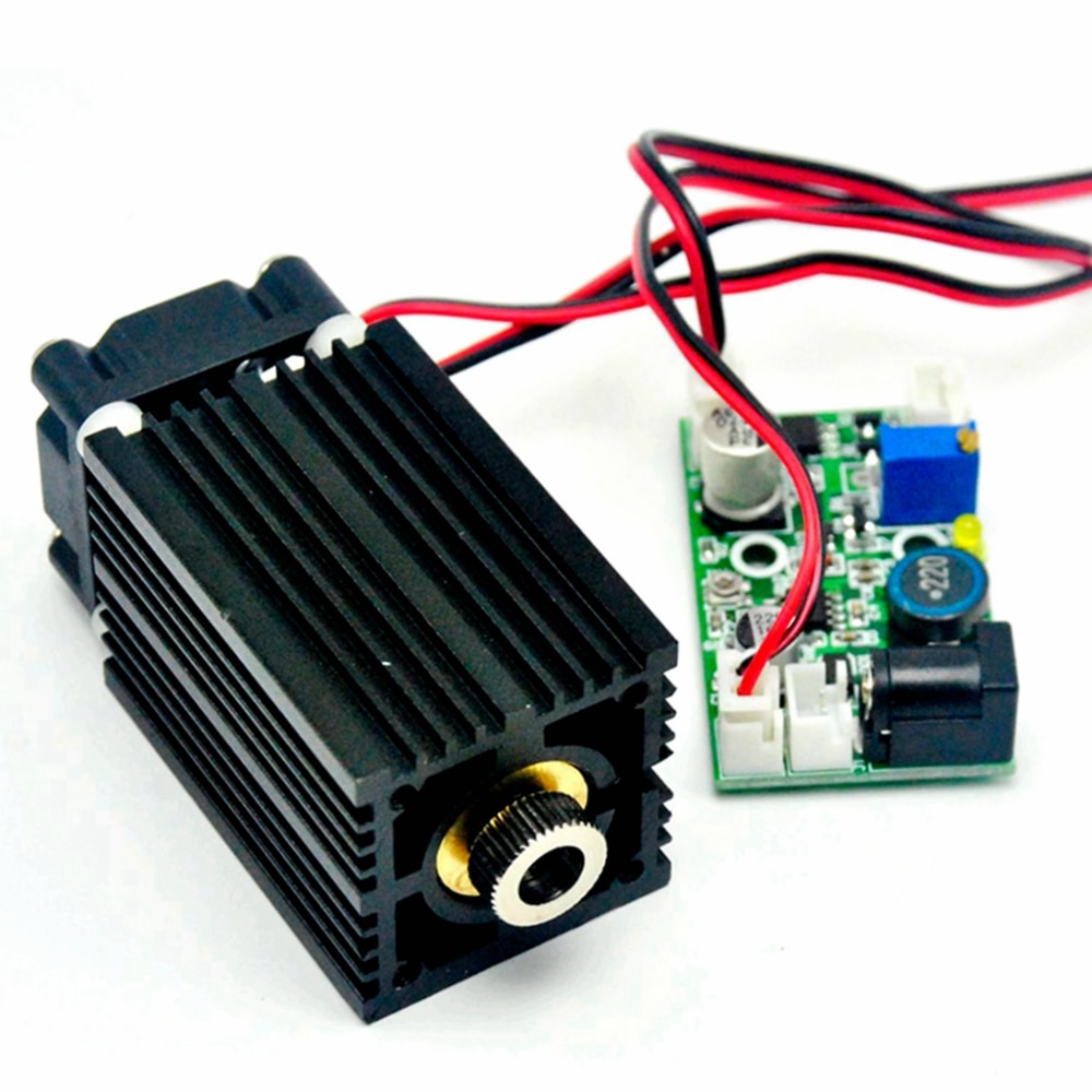 Focusable Blue Dot Laser Diode Module 445nm 450nm 2W 2000mw 33x50mm with Driver and Cooling Fan TTL and AC Adapter - Image 4