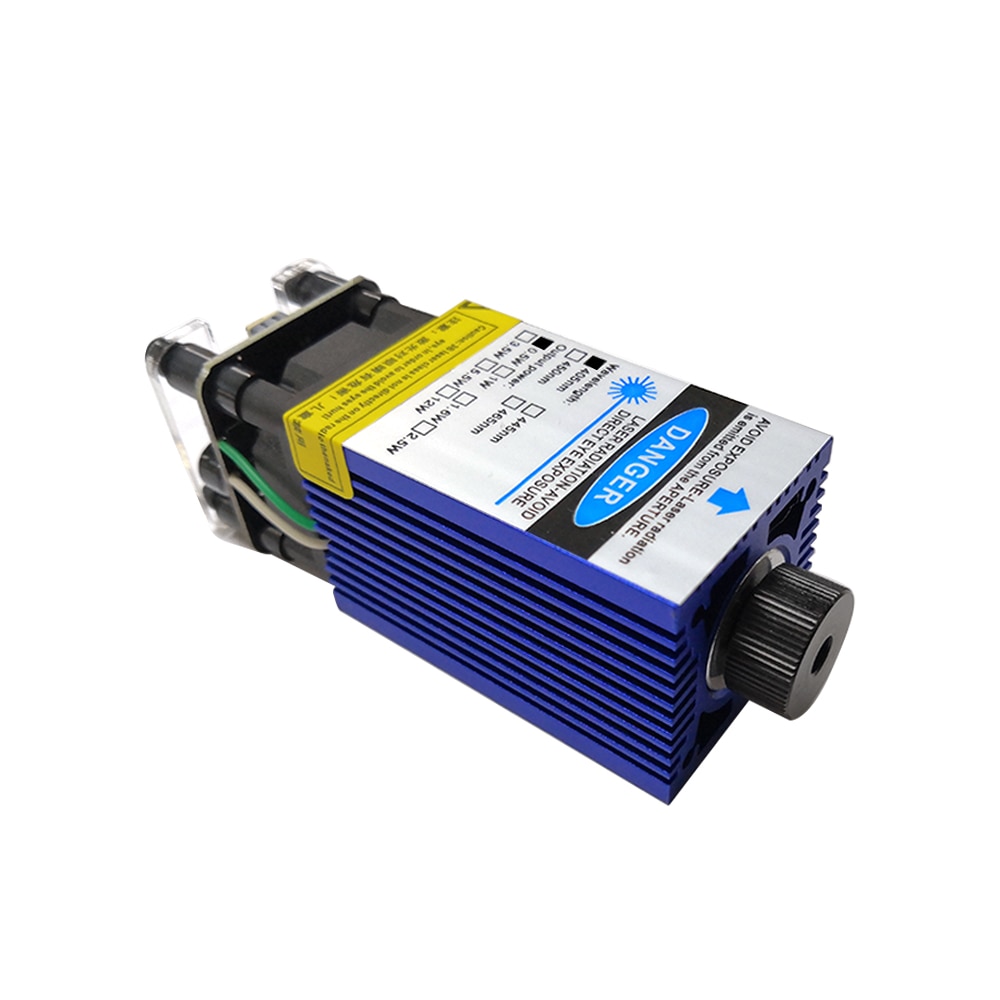 Focusable Blue Laser Module, 500mW, 405nm, Engraving and Cutting, TTL, PWM, Control, 0.5W, 5A 12V Laser Head