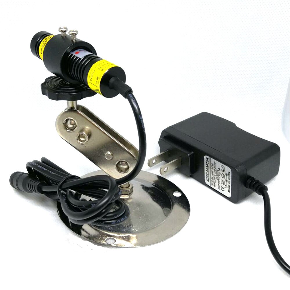Focusable Cross Beam Green Lights 515nm Laser Module 30mw Mitsubishi Diodes LD 12V Power Adapter w Locator Holder - Image 2