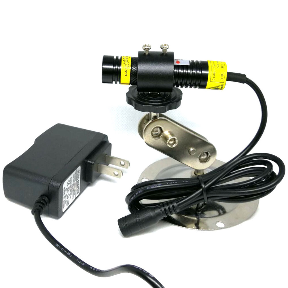 Focusable Cross Beam Green Lights 515nm Laser Module 30mw Mitsubishi Diodes LD 12V Power Adapter w Locator Holder