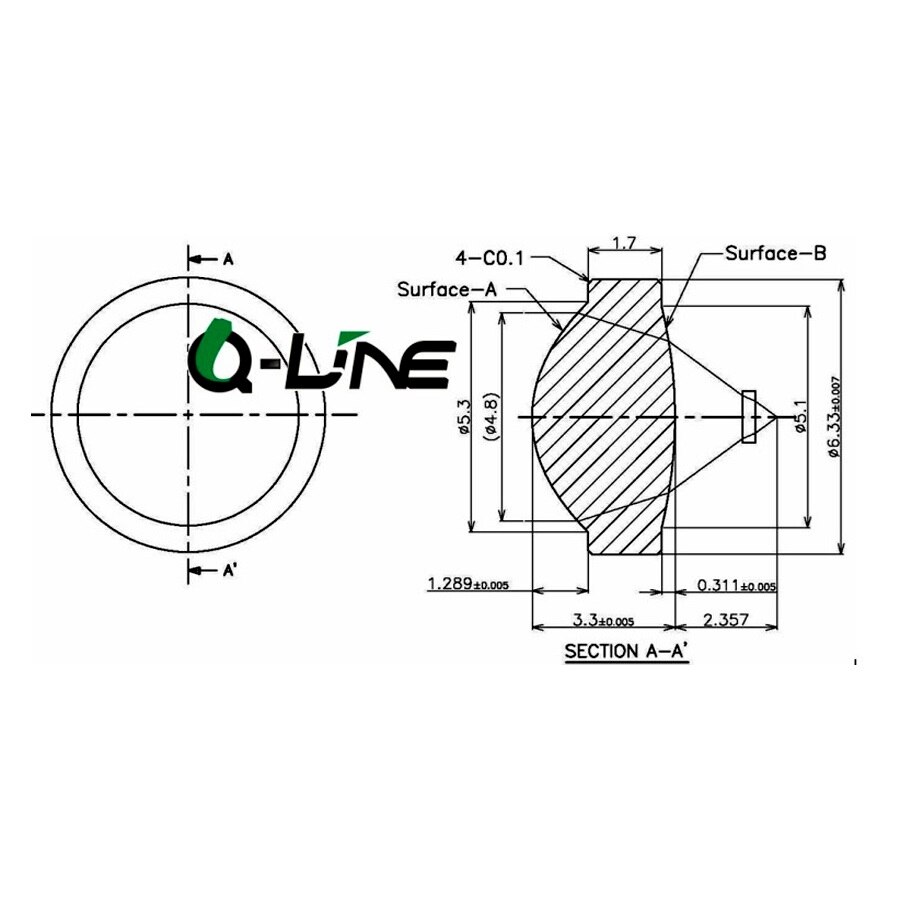 Focusable Dot Glass Lens G-2 for 405nm 450nm Blue Laser Diode with Holder Cap - Image 5