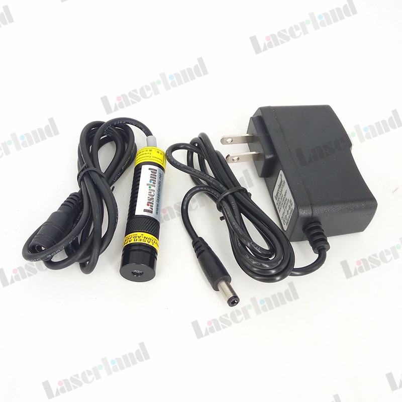 Focusable Green Laser Diode 10mW Adapter 515nm w/ Heatsink Module Cross 16X68mm - Image 4