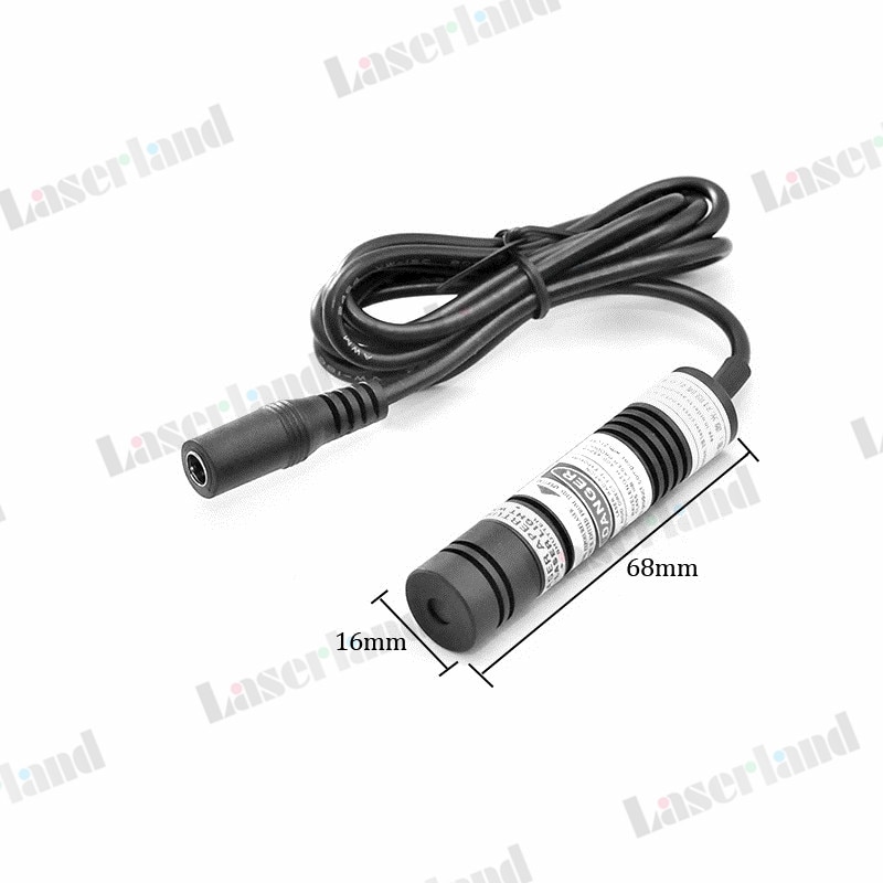 Focusable Green Laser Diode 10mW Adapter 515nm w/ Heatsink Module Cross 16X68mm - Image 5