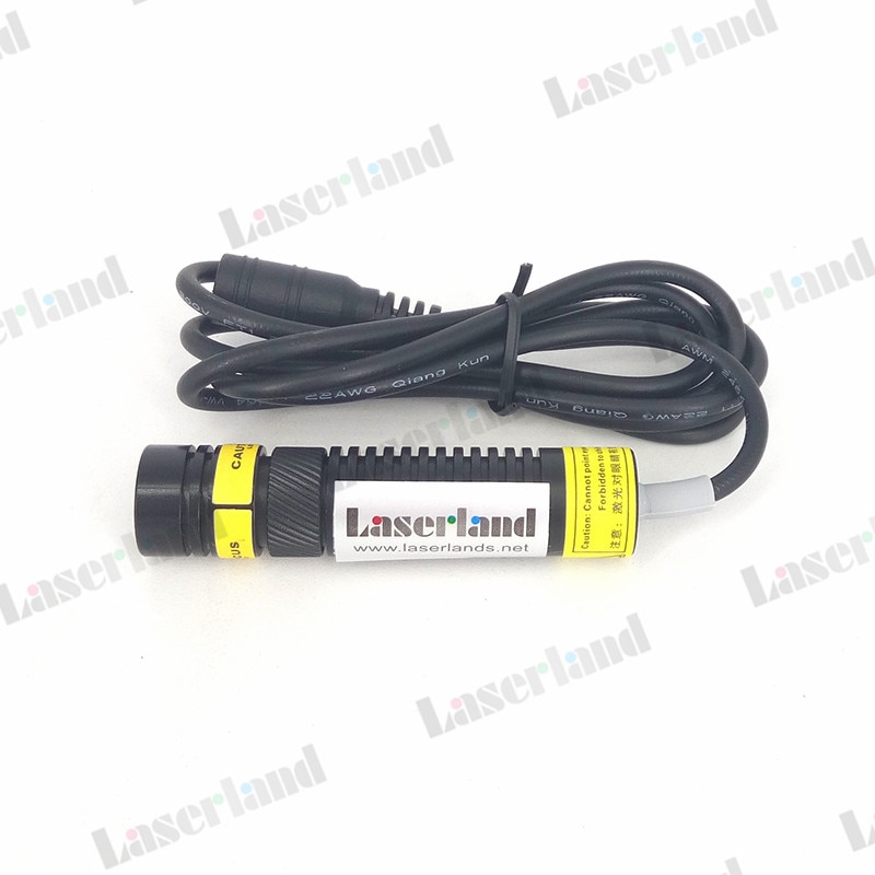Focusable Green Laser Diode 10mW Adapter 515nm w/ Heatsink Module Cross 16X68mm