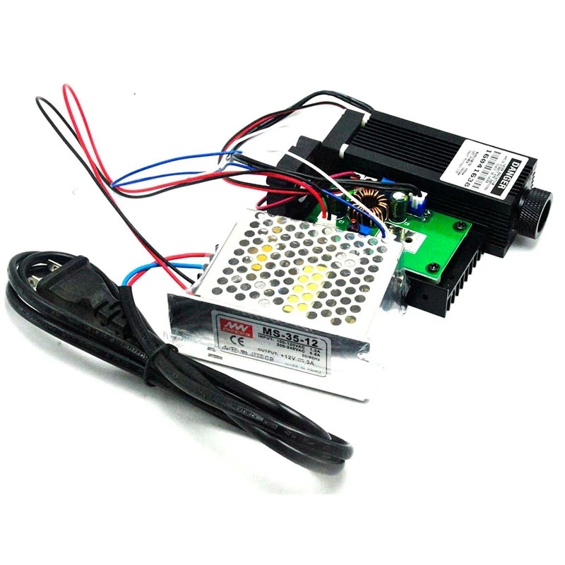 Focusable Powerful 800mW 830nm Infrared IR Point Dot Laser Diode Module TTL 33x80mm Driver w 12V Power Supply - Image 2