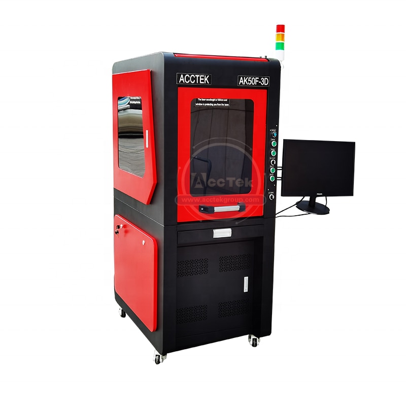 Full Enclosed Marking FIber Laser CNC Machine Raycus Fiber Laser Source 20w 30w 50w etc