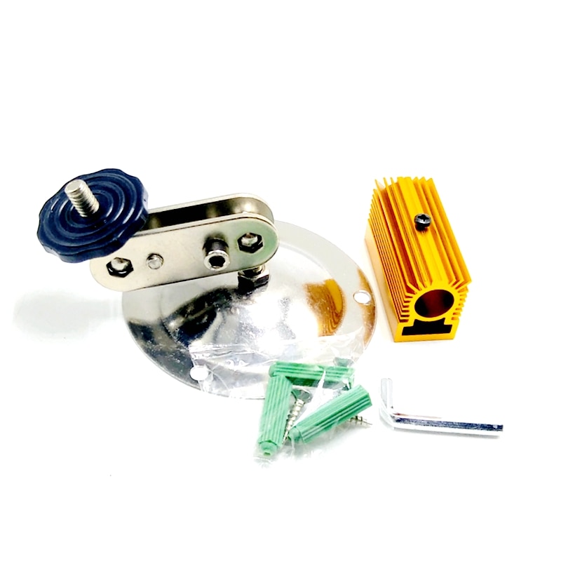 Golden Cooling Heatsink Holder with Universal Bracket Mount for 12mm Laser Diode Module (20×27×50) - Image 2