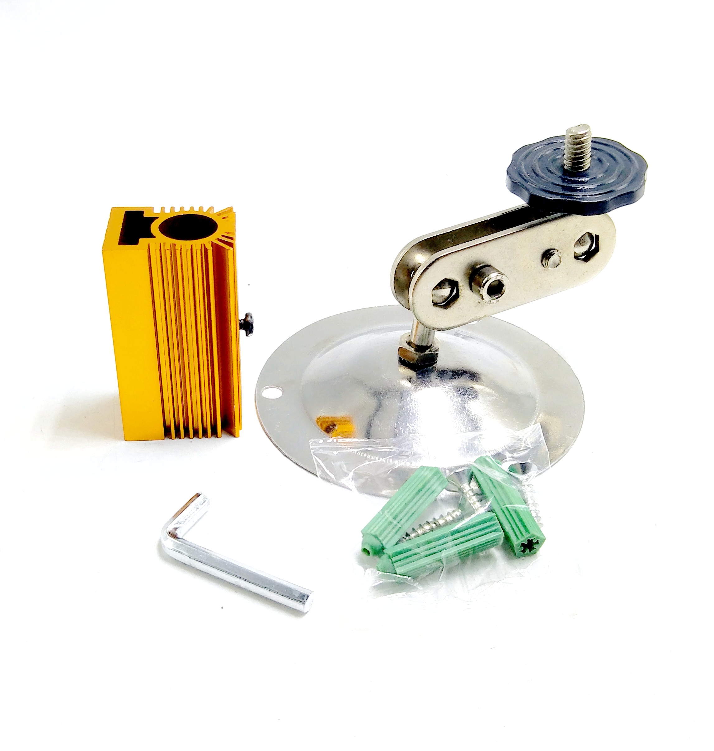 Golden Cooling Heatsink Holder with Universal Bracket Mount for 12mm Laser Diode Module (20×27×50) - Image 4