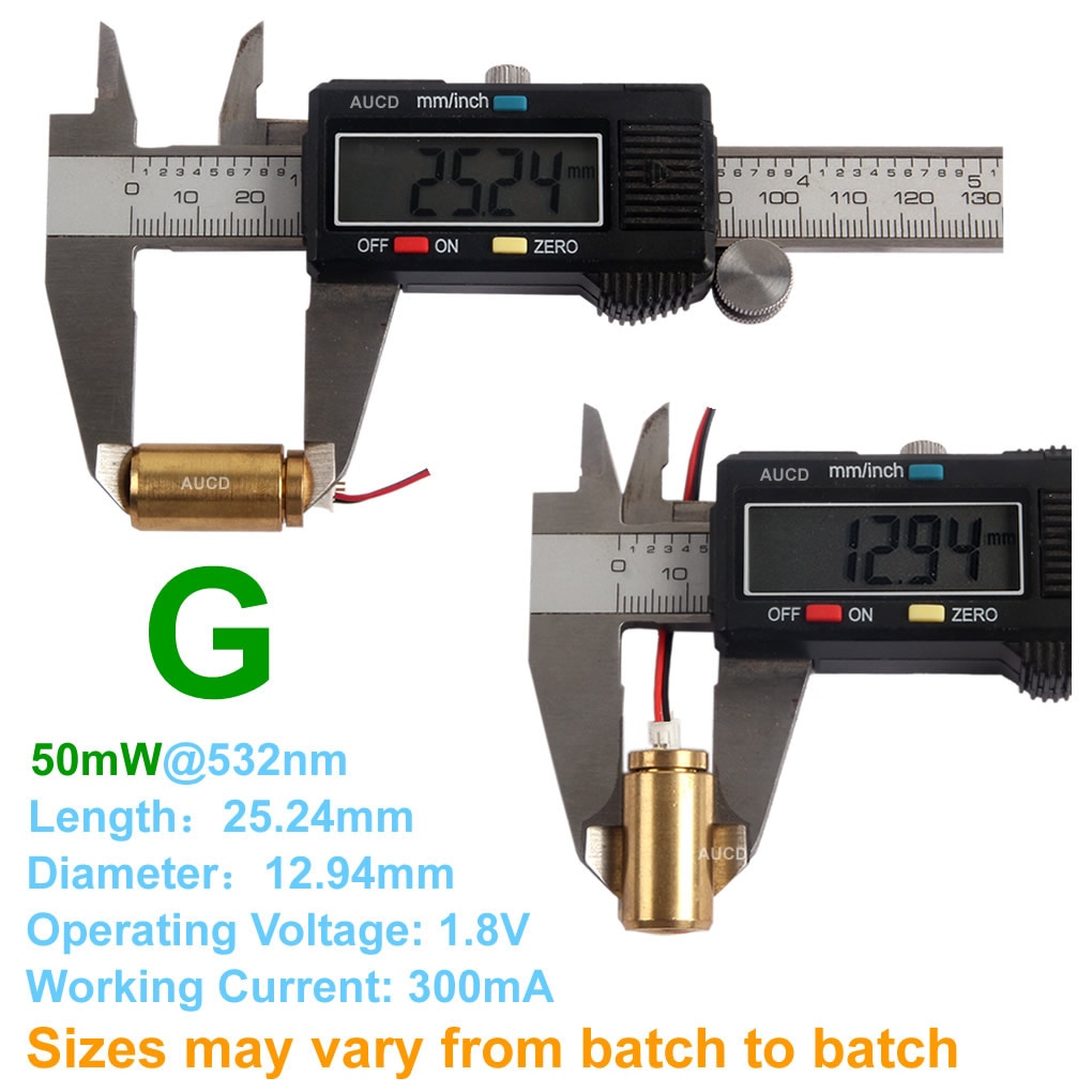 Green Light 50mW 532nm.Laser Module Diode / lds Dot / Diod Circuit For Projecter Infrared Sight DPSS Light Lamp Part Diodes Head - Image 2
