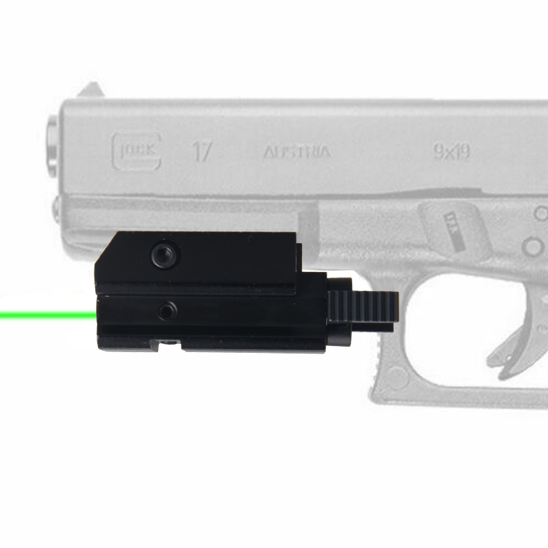 Green/Red Hunting Laser Sight Scope For 20mm Picatinny Weaver Gun Rail For Pistol Glock Headgun Low Orbit Dot Scope With Battery