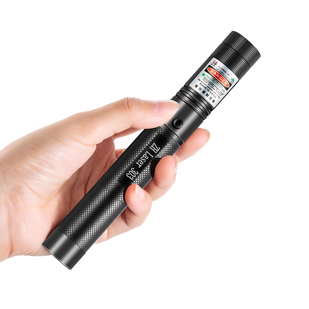 Green laser sight 5mw high-power laser equipment 303 super far radiation adjustable focus laser head with 18650 battery/charger