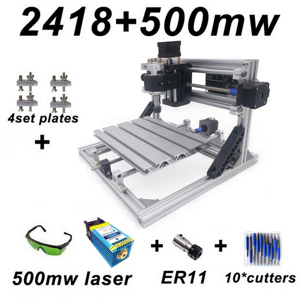 Hard Core CNC 2418 15W Blue Laser Engraving Machine 500mw 2500mw 5500mw 15000mw Head Wood Router Carving Machine Acrylic PCB PVC - Image 3