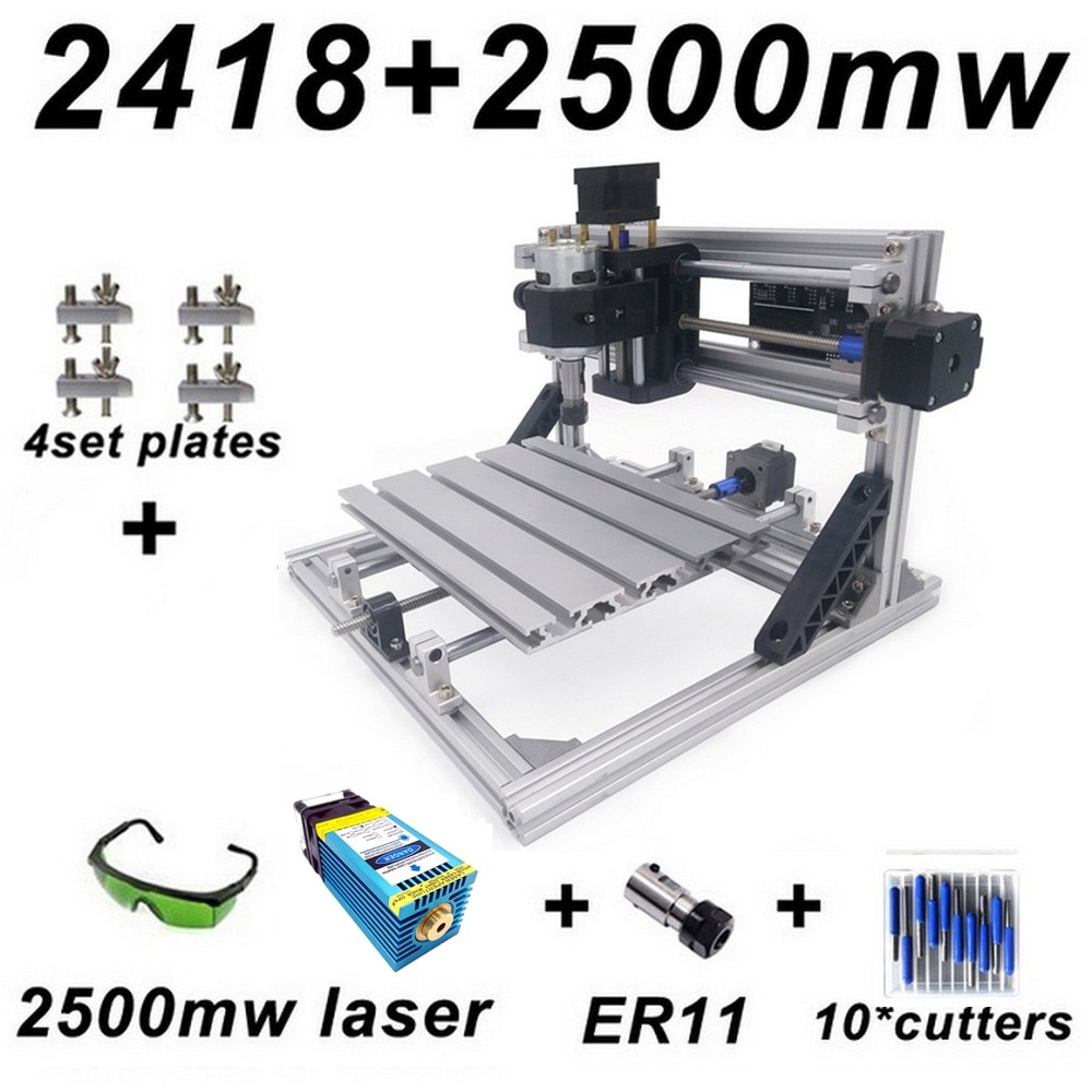 Hard Core CNC 2418 15W Blue Laser Engraving Machine 500mw 2500mw 5500mw 15000mw Head Wood Router Carving Machine Acrylic PCB PVC - Image 5